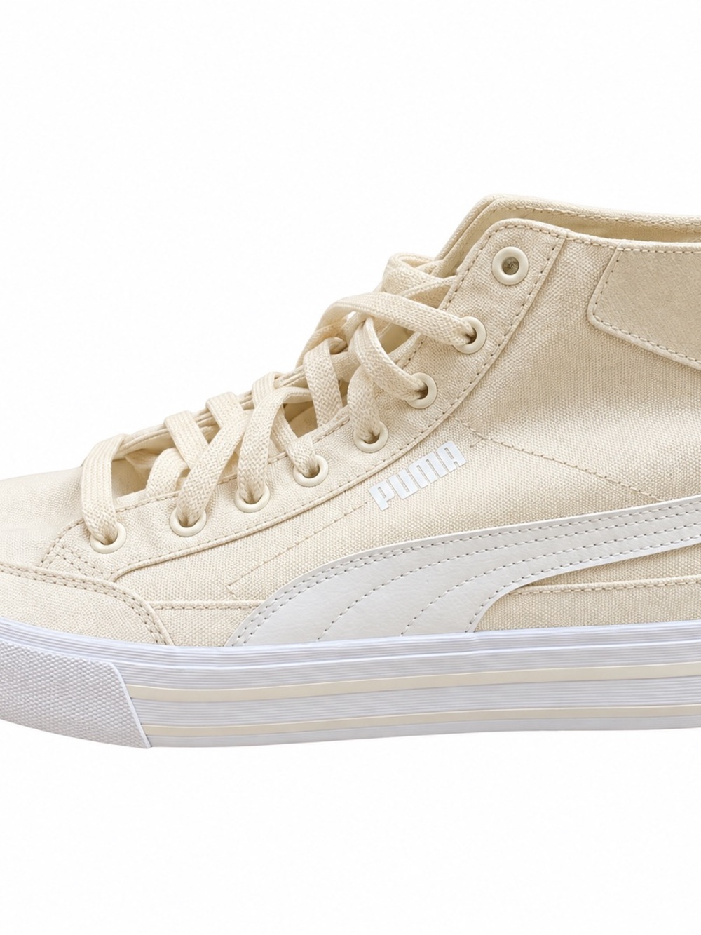 Puma Women's Cream High-Top Sneakers with White Formstrip
